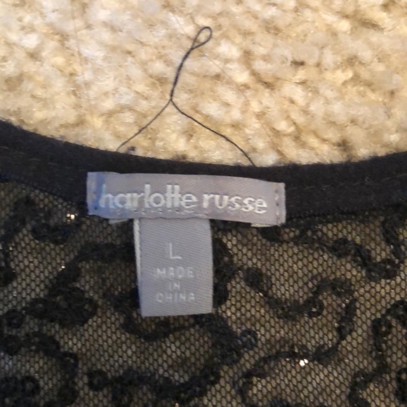 Charlotte Russe Black Sequined Tank - Picture 4 of 4